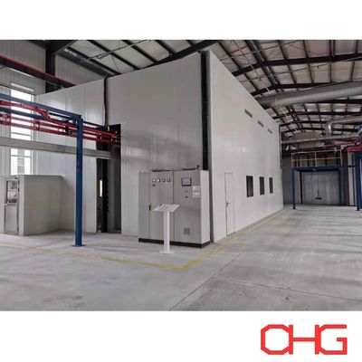 Alüminyum profiller için toz kaplama hattı Üst taşıyıcı sistemi Farklı boyutlar ve şekiller için uygun özelleştirilebilir tasarım