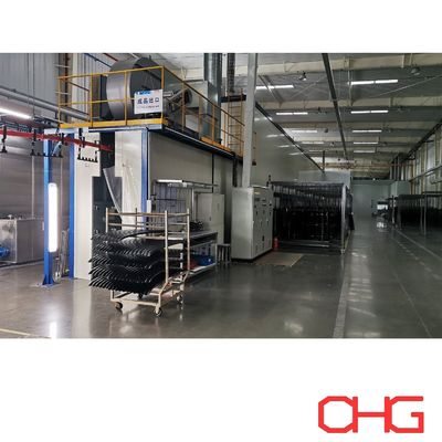 Otomobil bileşenleri için özel püskürtme kabin ekipmanları toz kaplama hattı