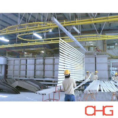 Alüminyum profiller için profesyonel otomatik toz kaplama üretim hattı