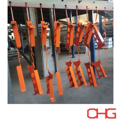 Donanım püskürtme ekipmanları Top otomatik toz kaplama hattı konveyör rayında