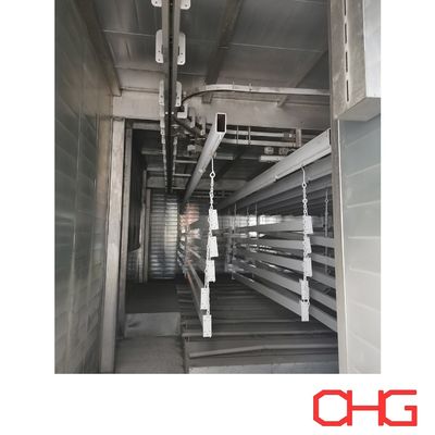 Alüminyum substrat üzerindeki özelleştirilmiş konveyör sistemi toz kaplama hattı için rehber ekipman montajı ve satış sonrası hizmet