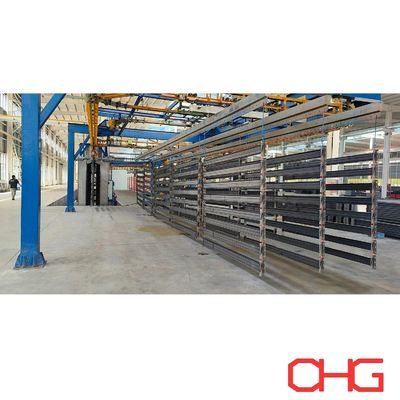 İyi bir fiyat. Otomatik Metal Raflar Güçsüz Taşıyıcı Sistemi ve Sertleştirme Fırını ile Toz Kaplama hattı çevrimiçi