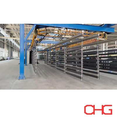 Kalite Raflar için Yüksek Performanslı Toz Kaplama Liniyası 13.5m Hangers PP Spray Booth Fabrika