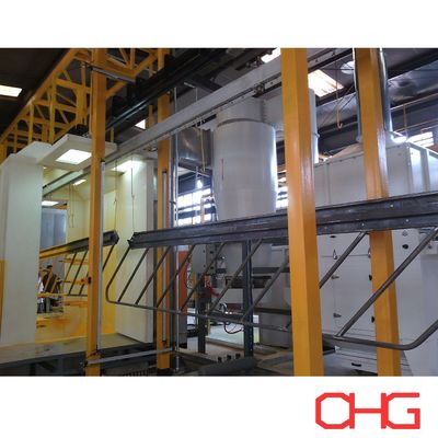 Metal parçaları için toz kaplama üretim hattı PLC kontrol ünitesi ve taşıyıcı sistemi